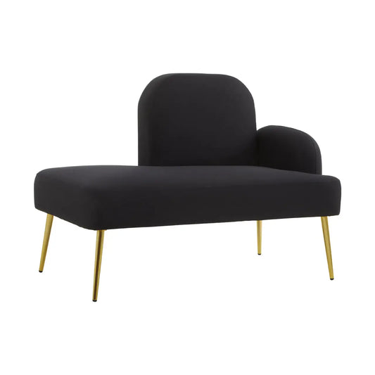 Heather Black Chaise Lounge