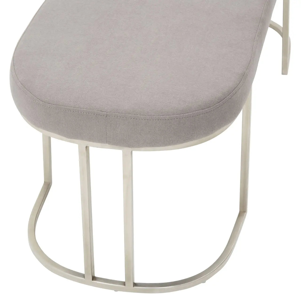 Gilden Grey Bench With Curved Base