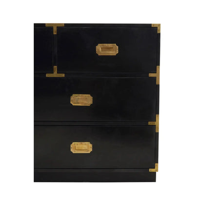 Sarter Seven Drawer Black Mango Wood Chest