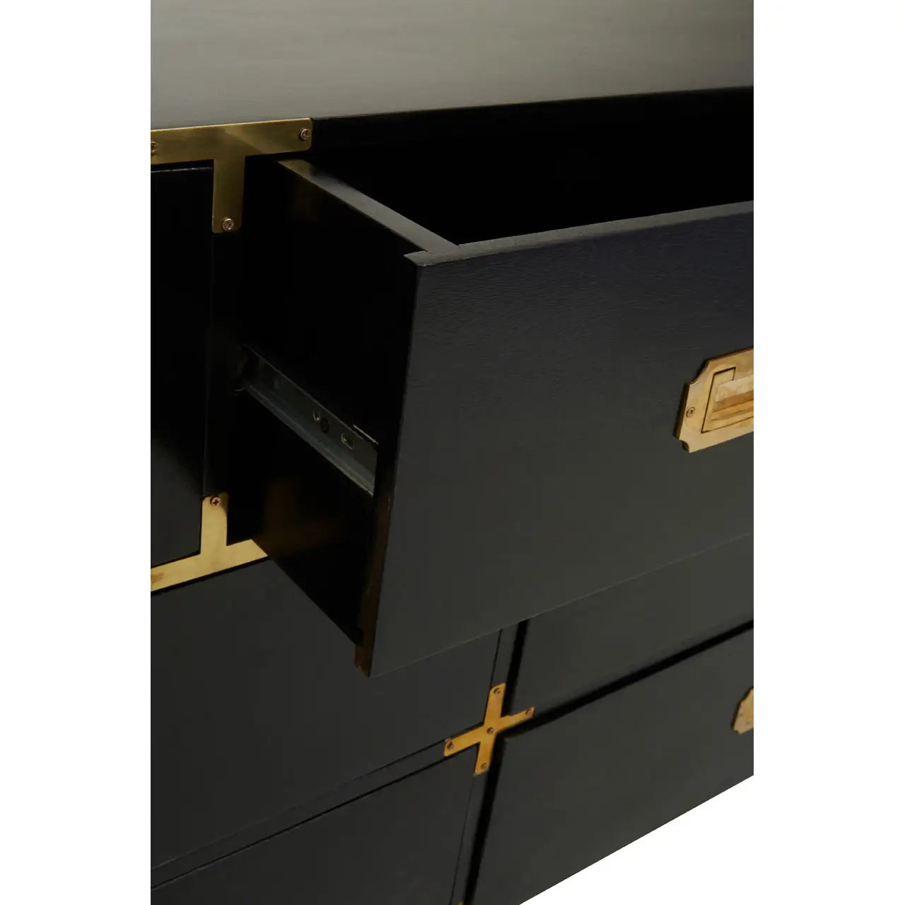 Sarter Seven Drawer Black Mango Wood Chest