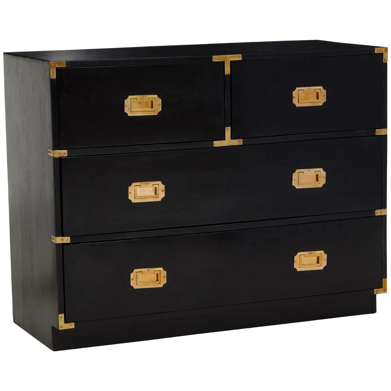 Sarter Four Drawer Black Mango Wood Chest