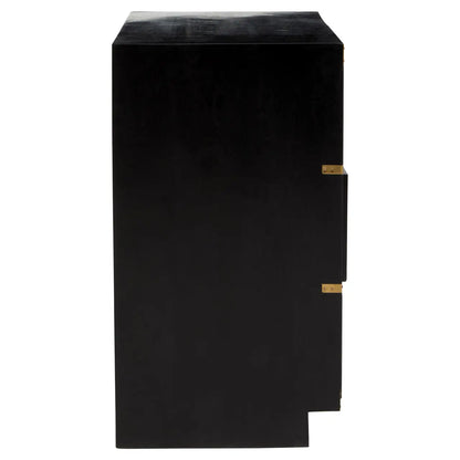 Sarter Four Drawer Black Mango Wood Chest