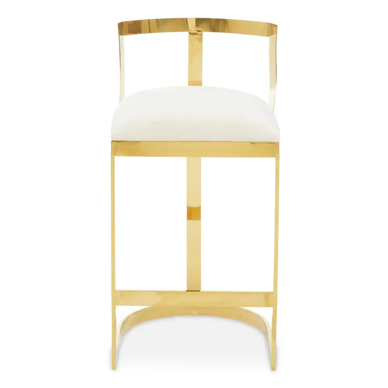 Azalea Ivory Velvet Bar Stool