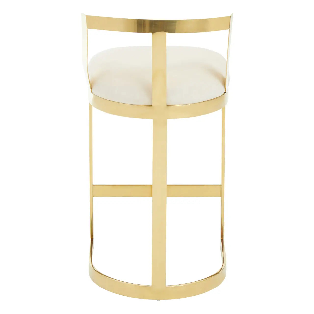 Azalea Ivory Velvet Bar Stool