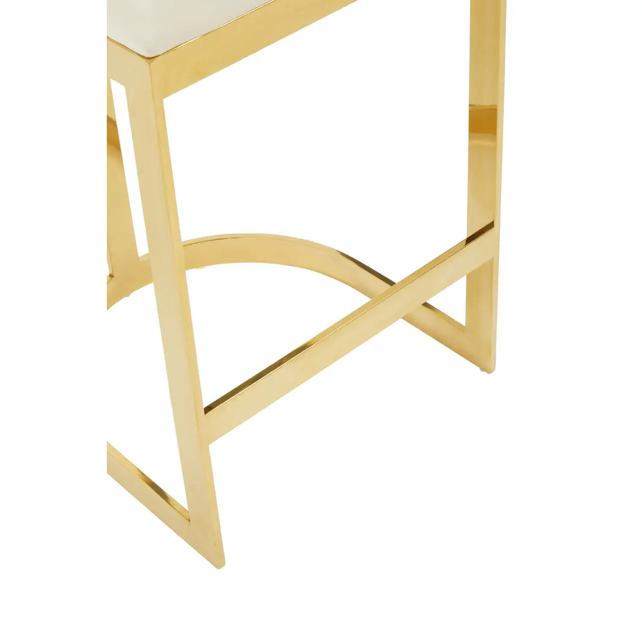 Azalea Ivory Velvet Bar Stool