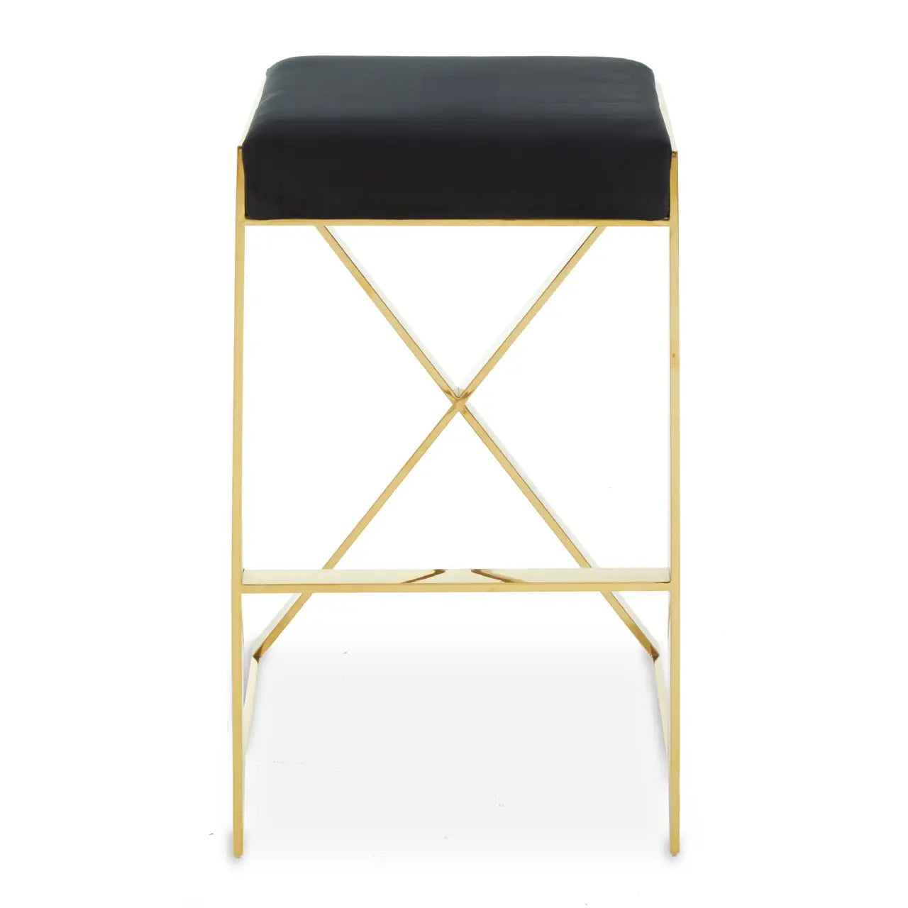 Azalea Black And Gold Finish Bar Stool