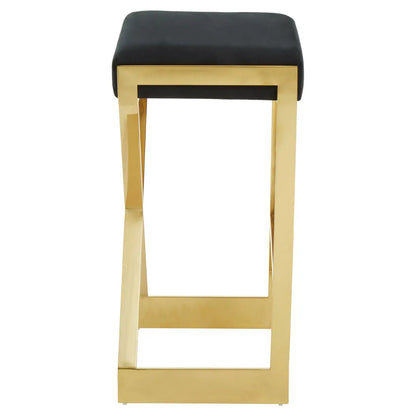 Azalea Black And Gold Finish Bar Stool