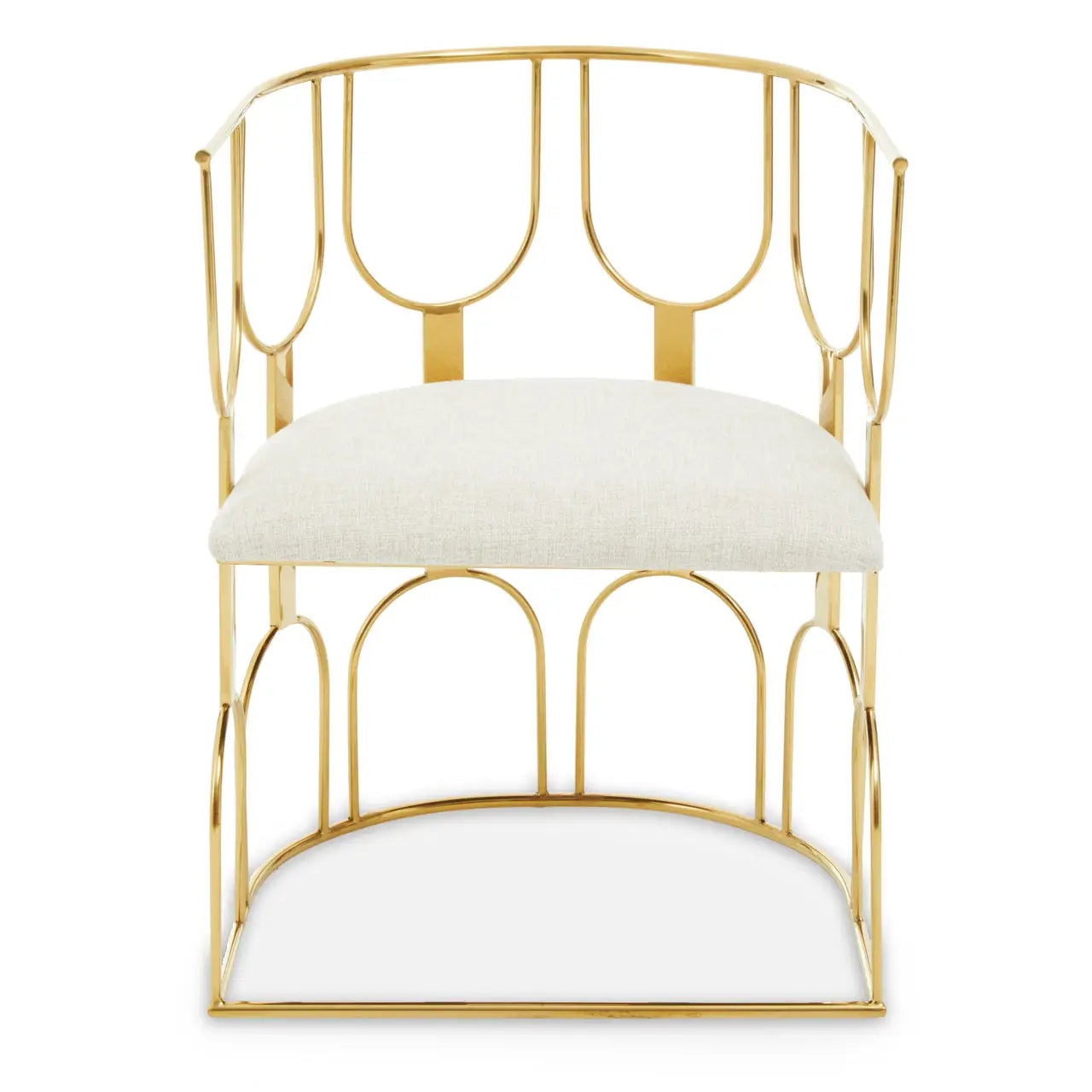 Azalea Natural And Gold Finish Chair