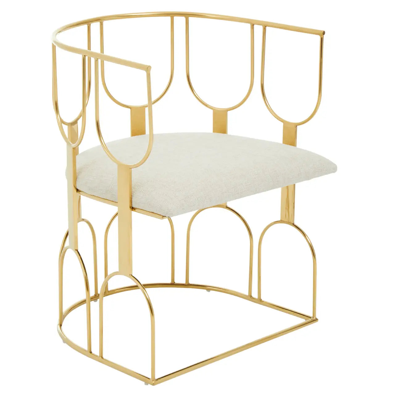 Azalea Natural And Gold Finish Chair