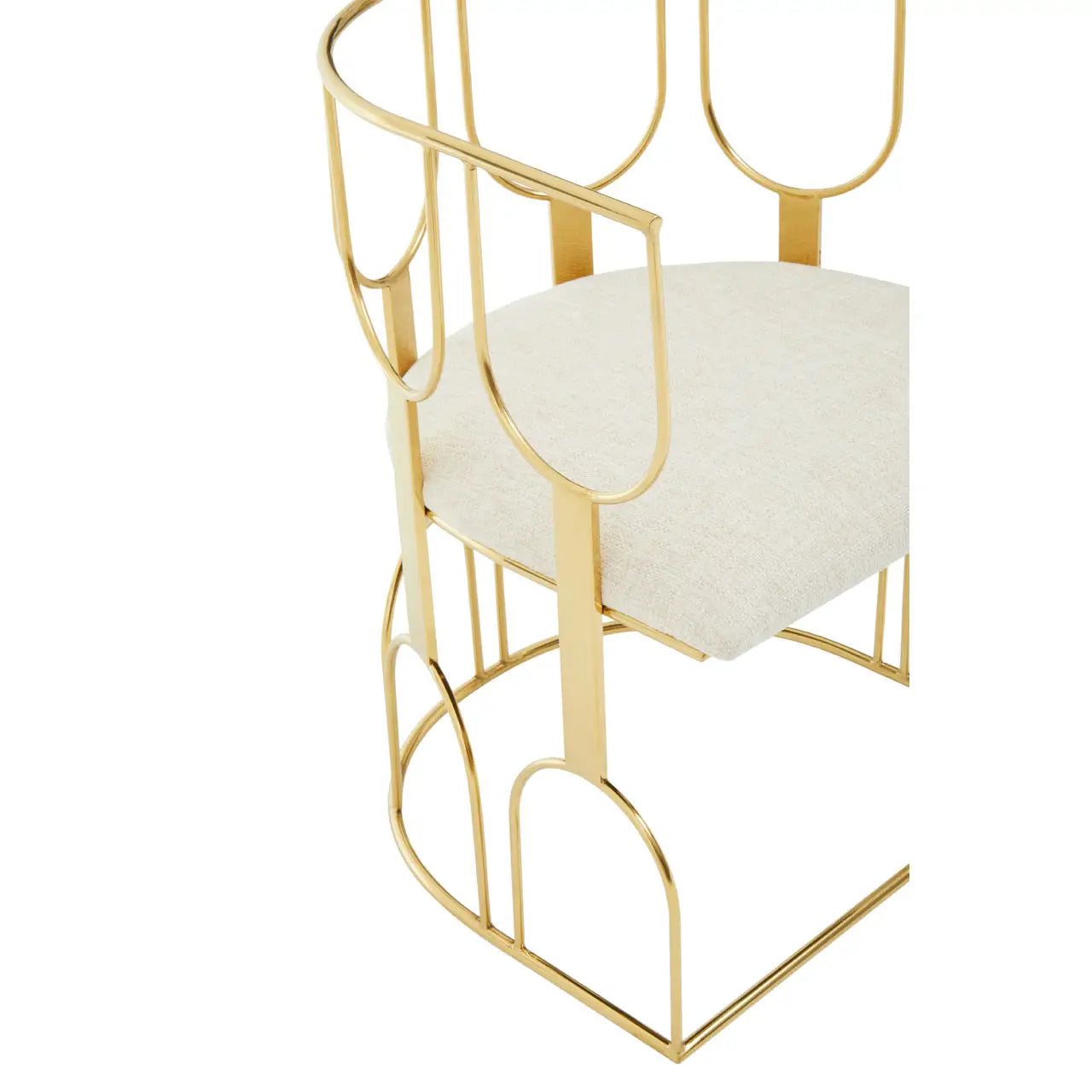 Azalea Natural And Gold Finish Chair