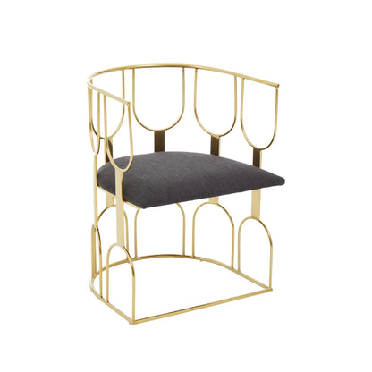 Azalea Black Dining Chair with Gold Frame