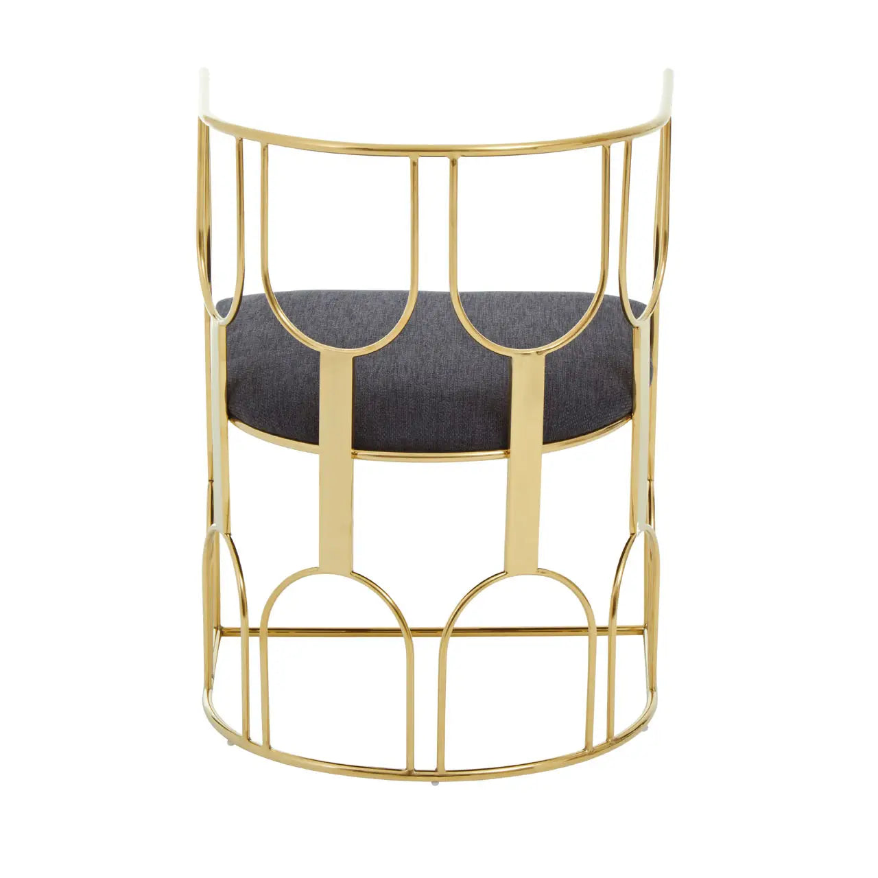 Azalea Black Dining Chair with Gold Frame