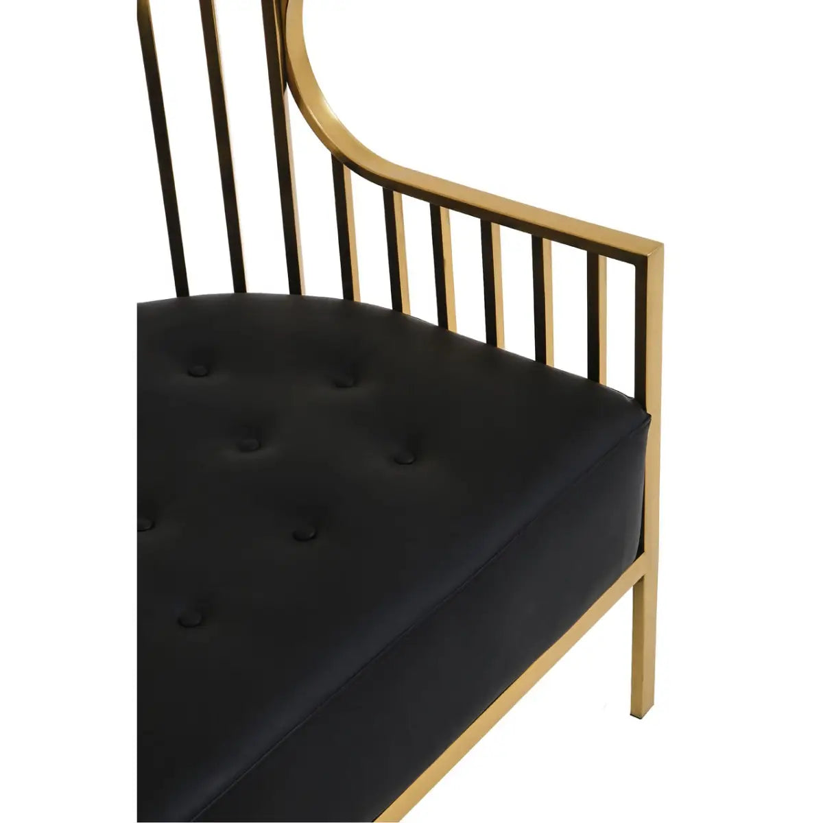 Eliza Two Seat Dome Cage Gold Finish Sofa