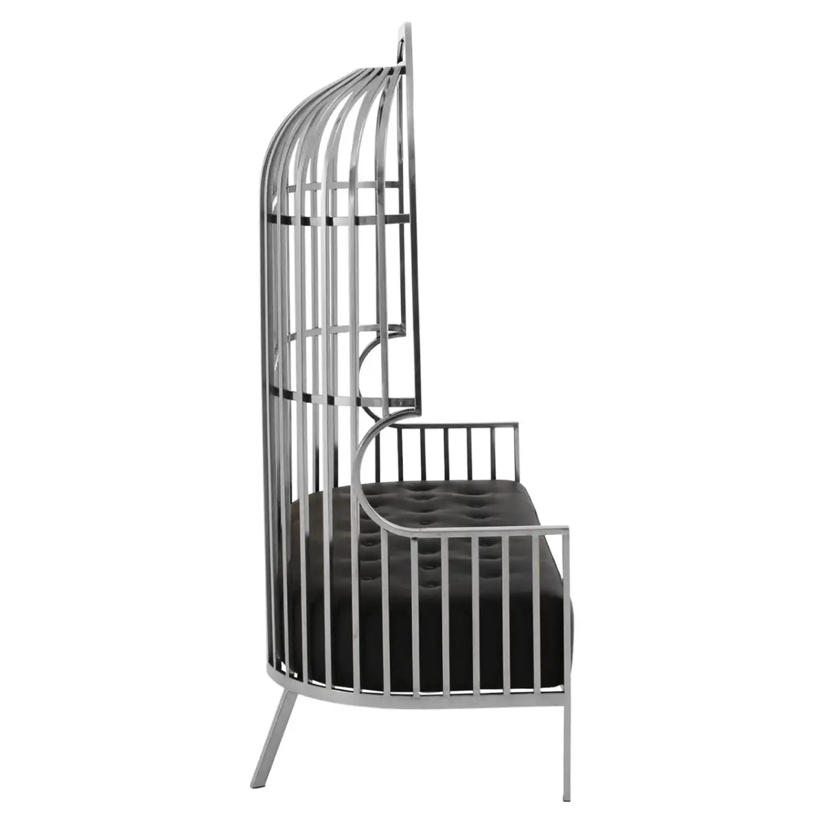 Eliza Two Seat Dome Cage Silver Sofa