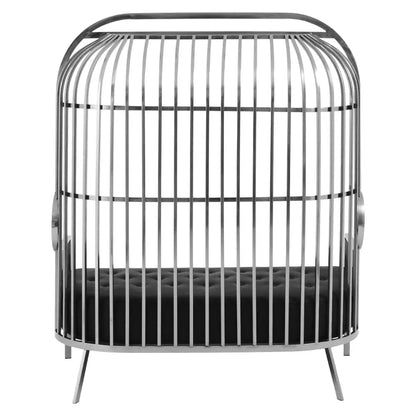 Eliza Two Seat Dome Cage Silver Sofa