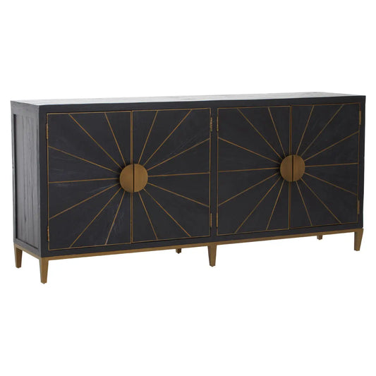 Midas Black and Brass Sideboard