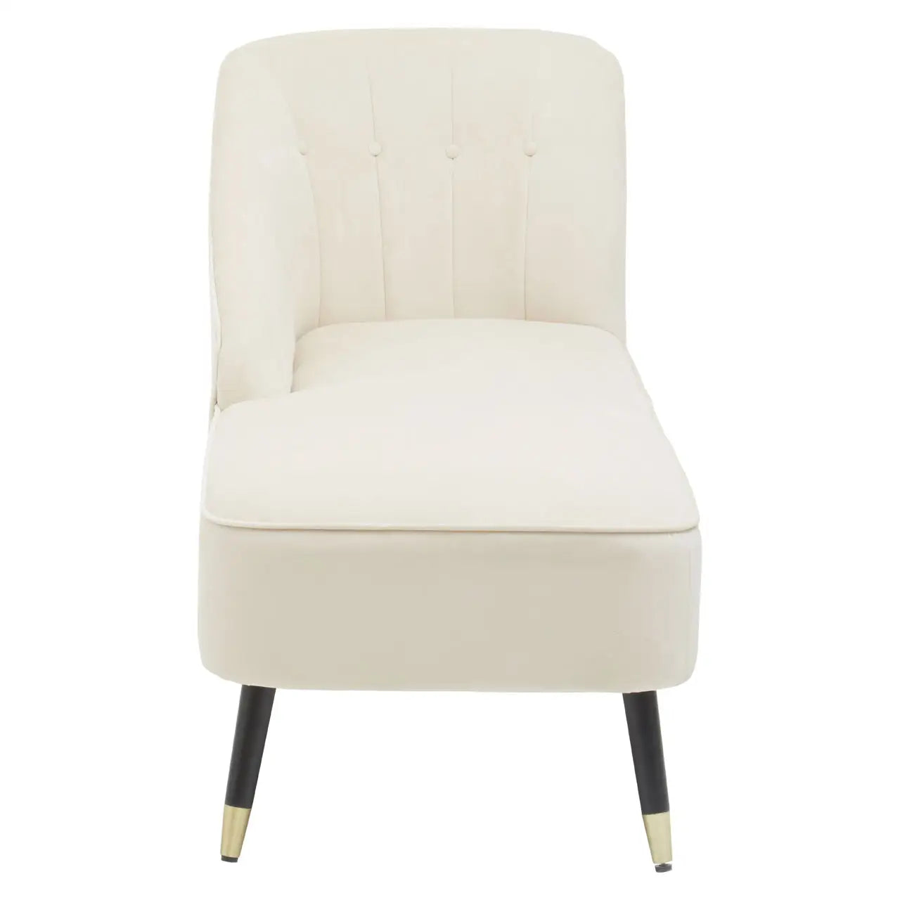 Yvette Cream Velvet Chaise Lounge