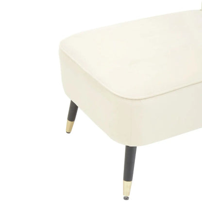 Yvette Cream Velvet Chaise Lounge