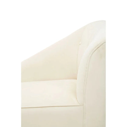 Yvette Cream Velvet Chaise Lounge