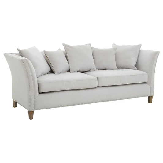 Sutton Three Seat Grey Fabric Sofa