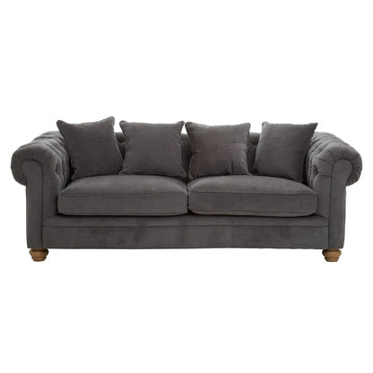 Spencer Three Seat Grey Fabric Sofa