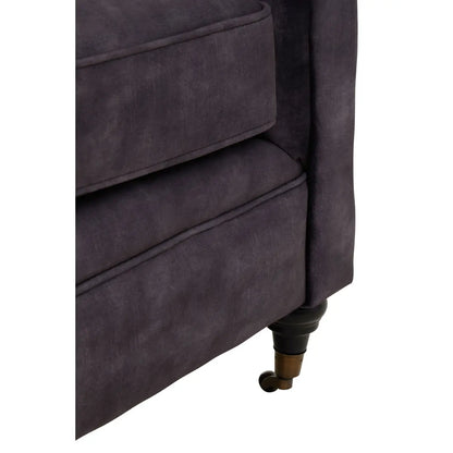 Sabrina Two Seat Grey Velvet Sofa