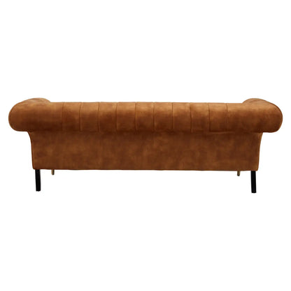 Siena Three Seat Gold Velvet Sofa