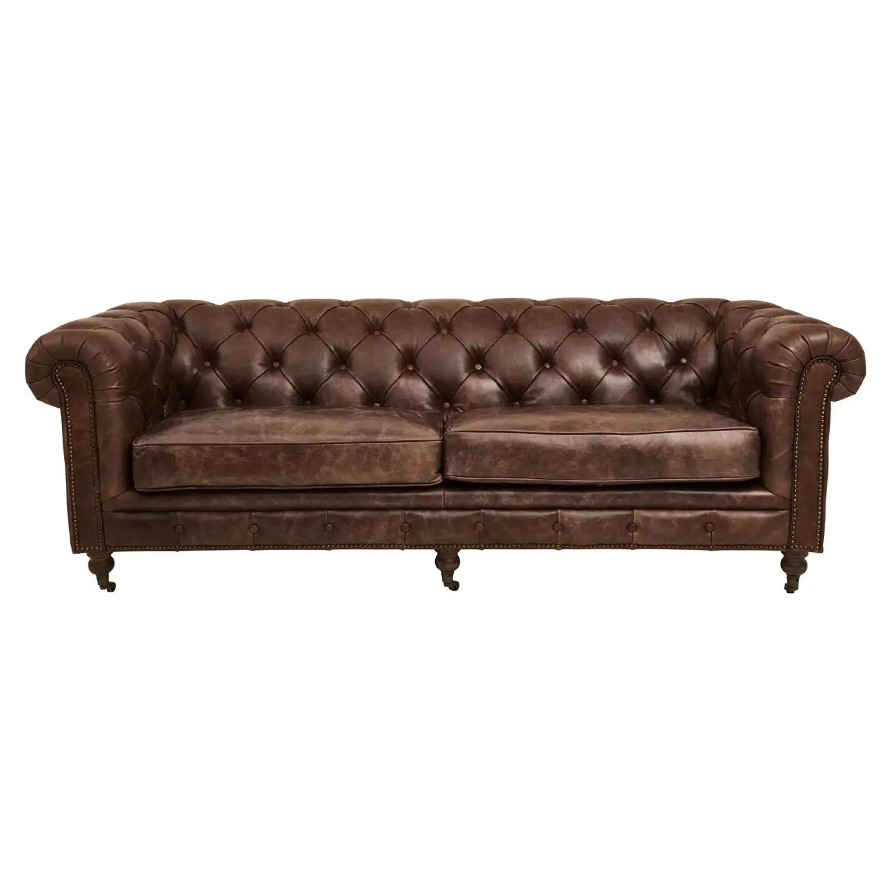 Hoxton Brown Leather Sofa