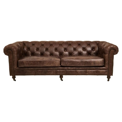 Hoxton Brown Leather Sofa