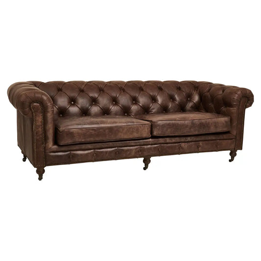 Hoxton Brown Leather Sofa