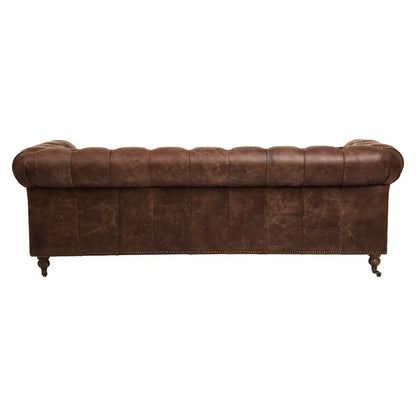 Hoxton Brown Leather Sofa