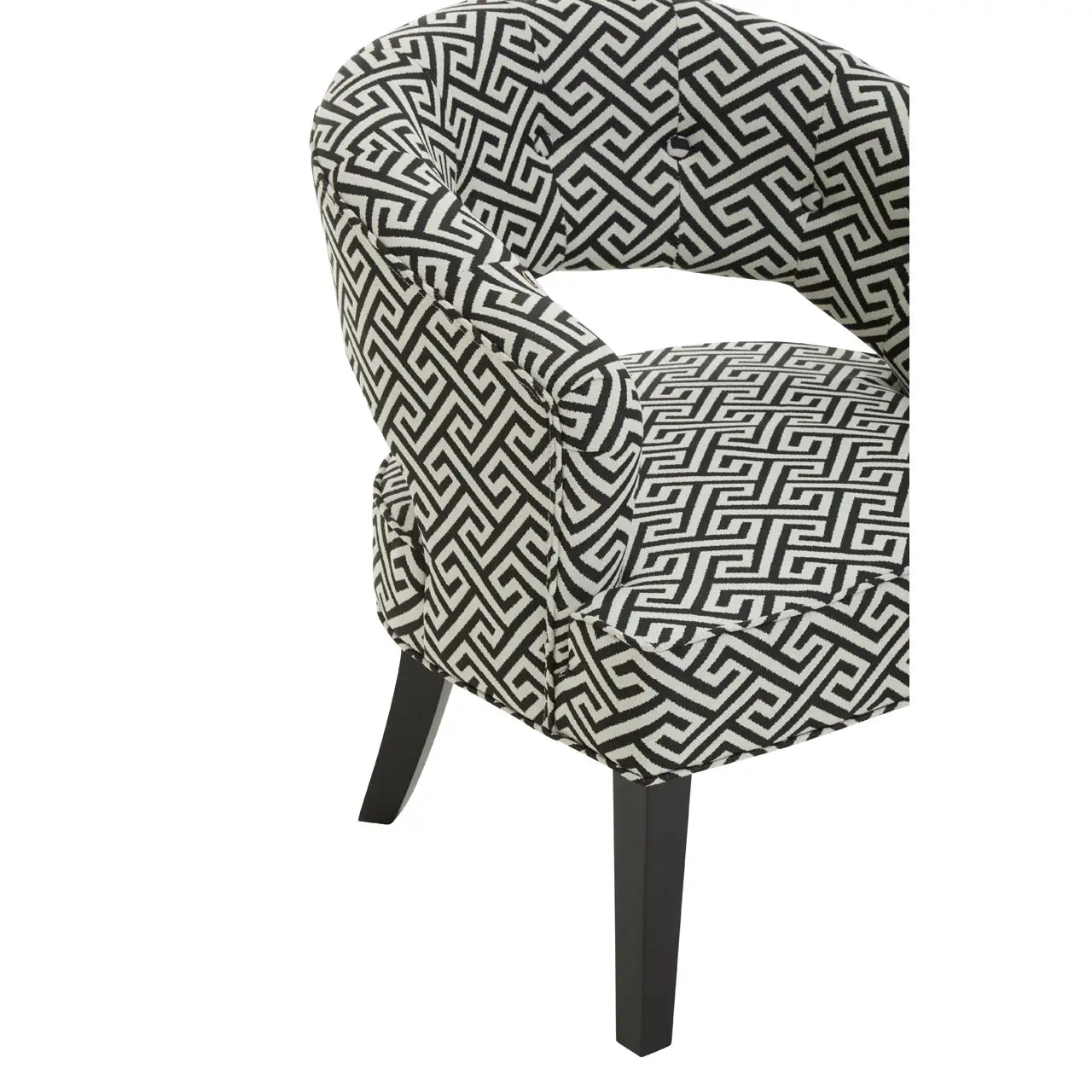 Regents Park Greek Key design Cutout Lounge Chair