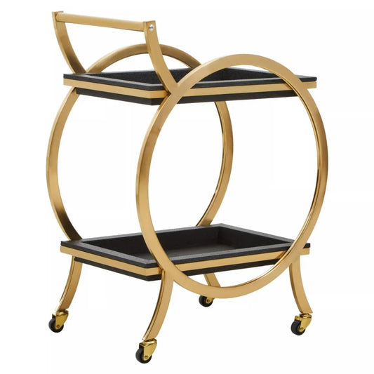 Cardoba Two Tier Black Serving Trolley