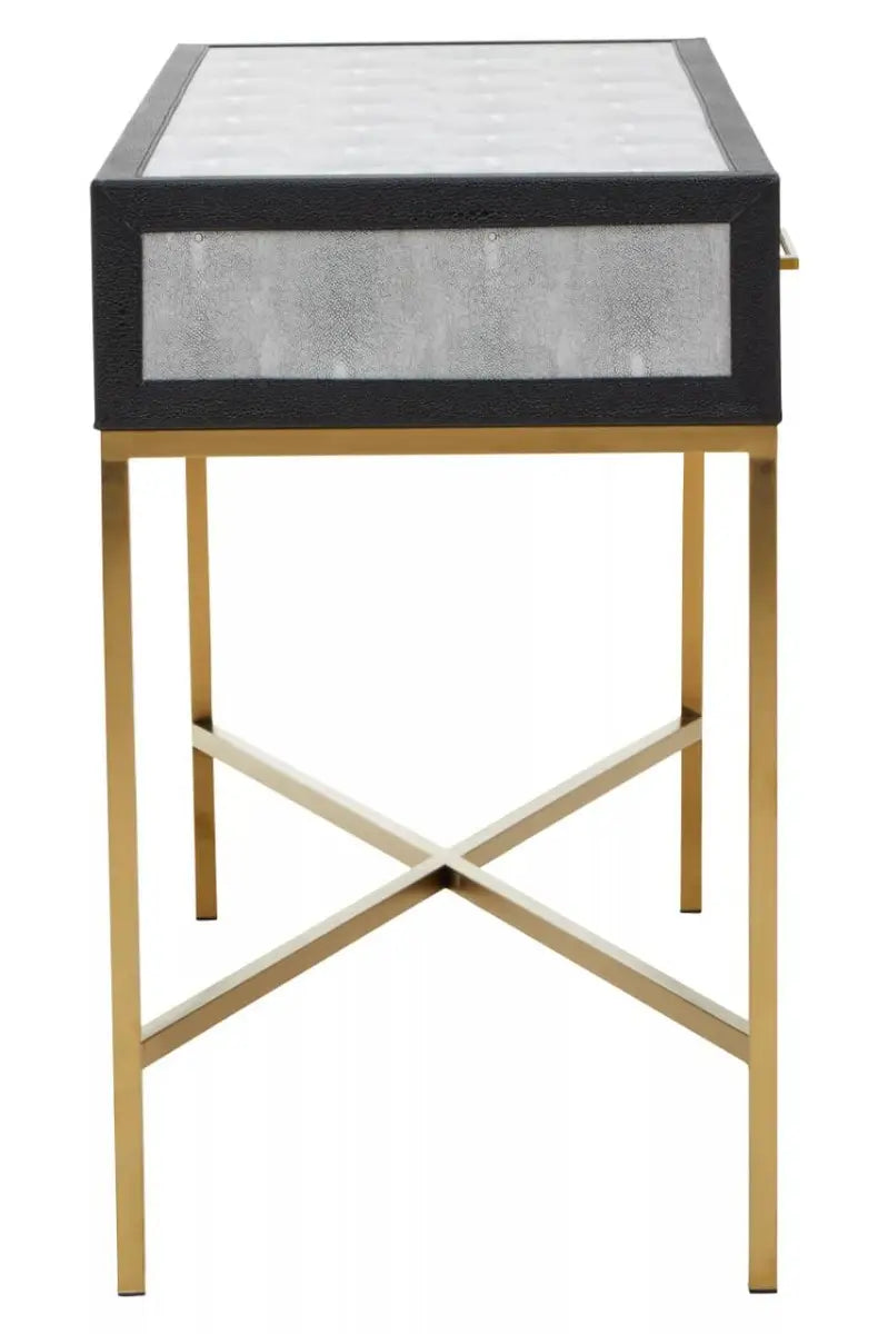 Cadiz Grey Shagreen Console Table