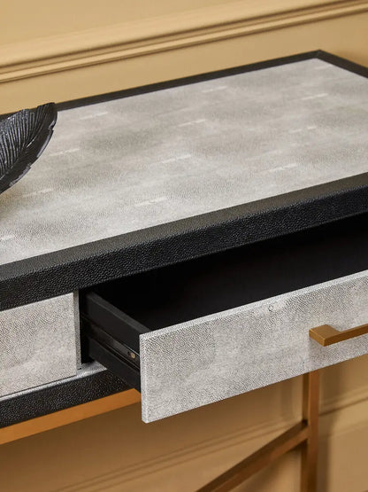 Cadiz Grey Shagreen Console Table