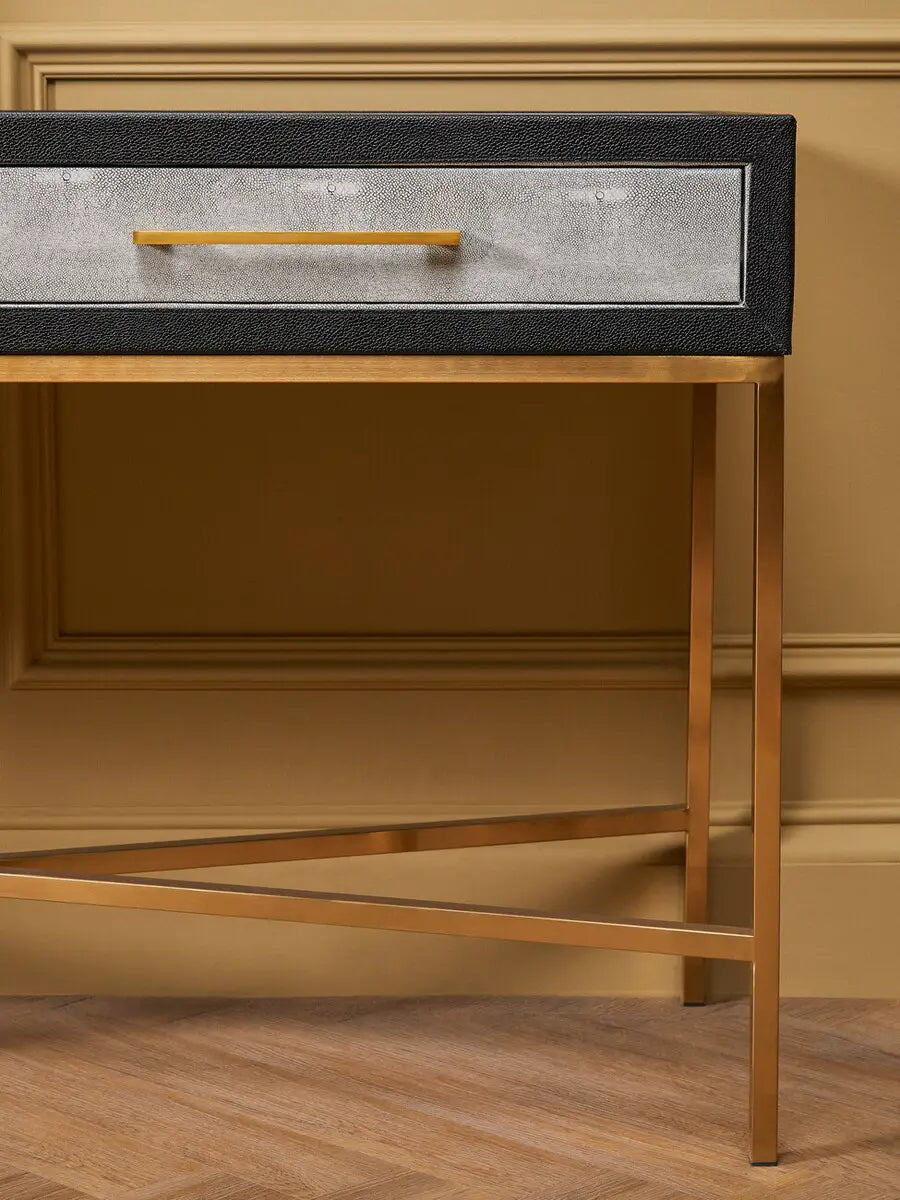 Cadiz Grey Shagreen Console Table