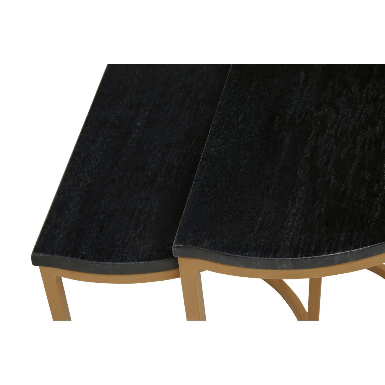 Nest Of Two Varana Black Marble Top Tables