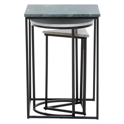 Mandoli Nest Of 3 Assorted Marble Tables