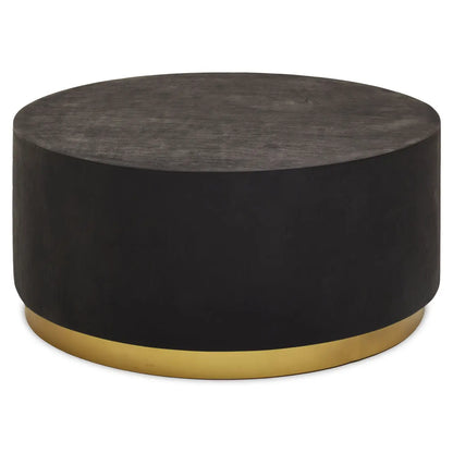 Naro Black And Gold Concrete Look Coffee Table