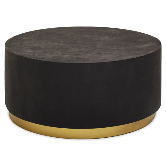 Naro Black And Gold Concrete Look Coffee Table