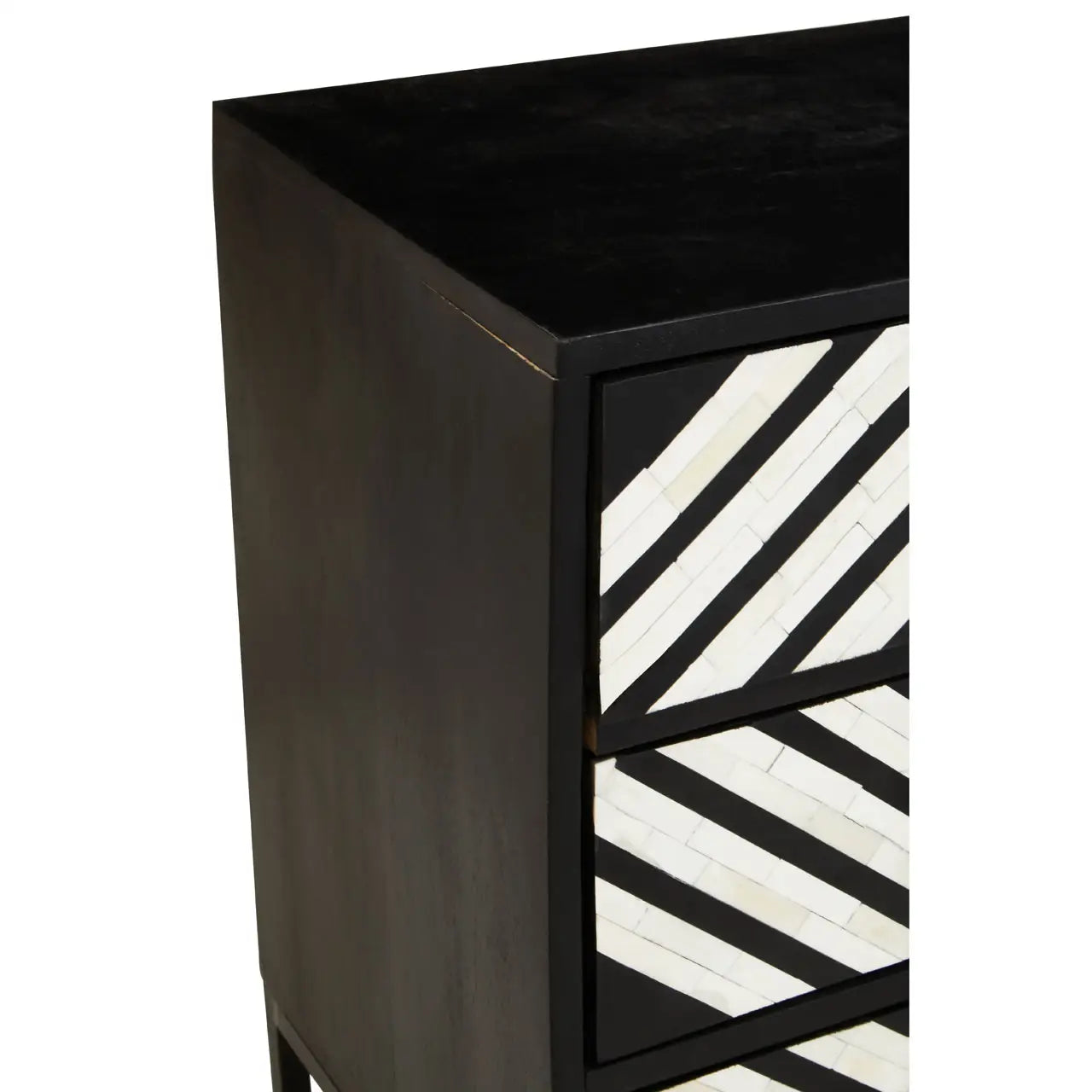 Fusion Three Drawer Chest with Bone Inlay