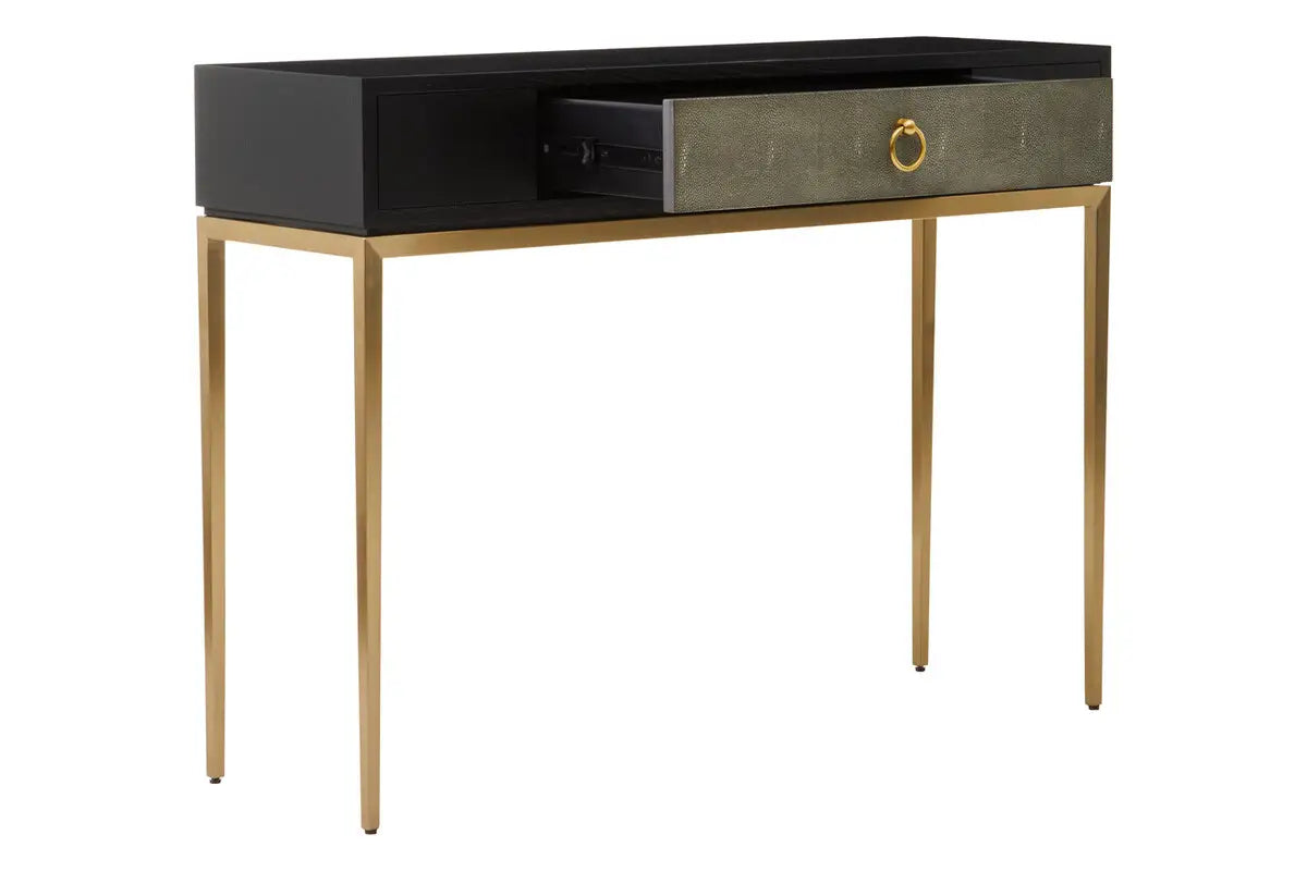 Deruta Shagreen Effect One Drawer Console Table