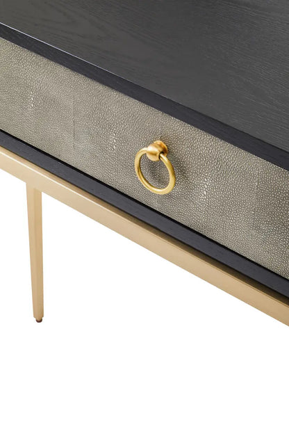 Deruta Shagreen Effect One Drawer Console Table