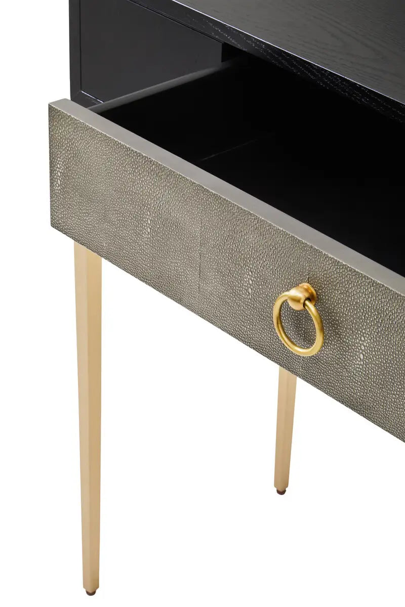 Deruta Shagreen Effect One Drawer Console Table