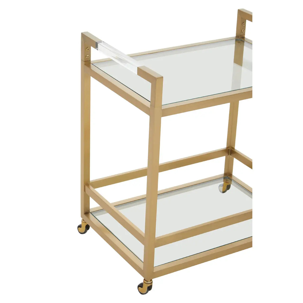 Vogue Matte Gold Two Tier Butler Trolley