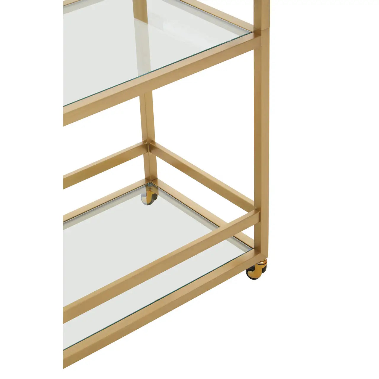 Vogue Matte Gold Two Tier Butler Trolley