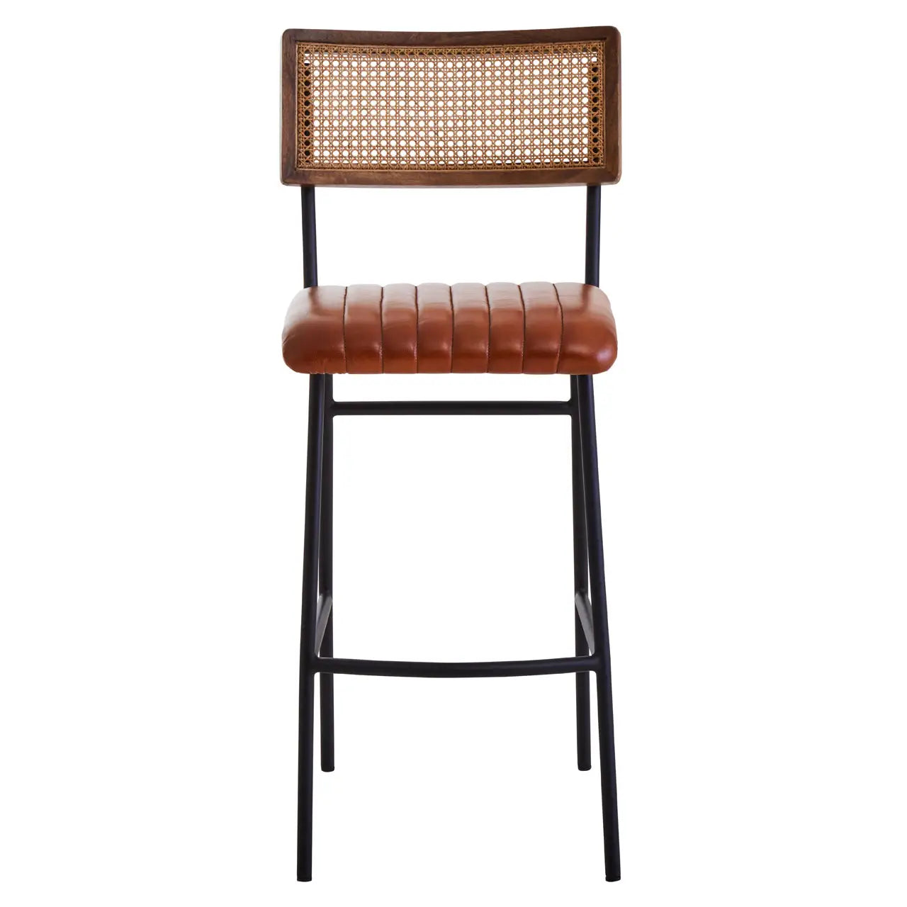 Buffalo Tan Leather Bar Chair