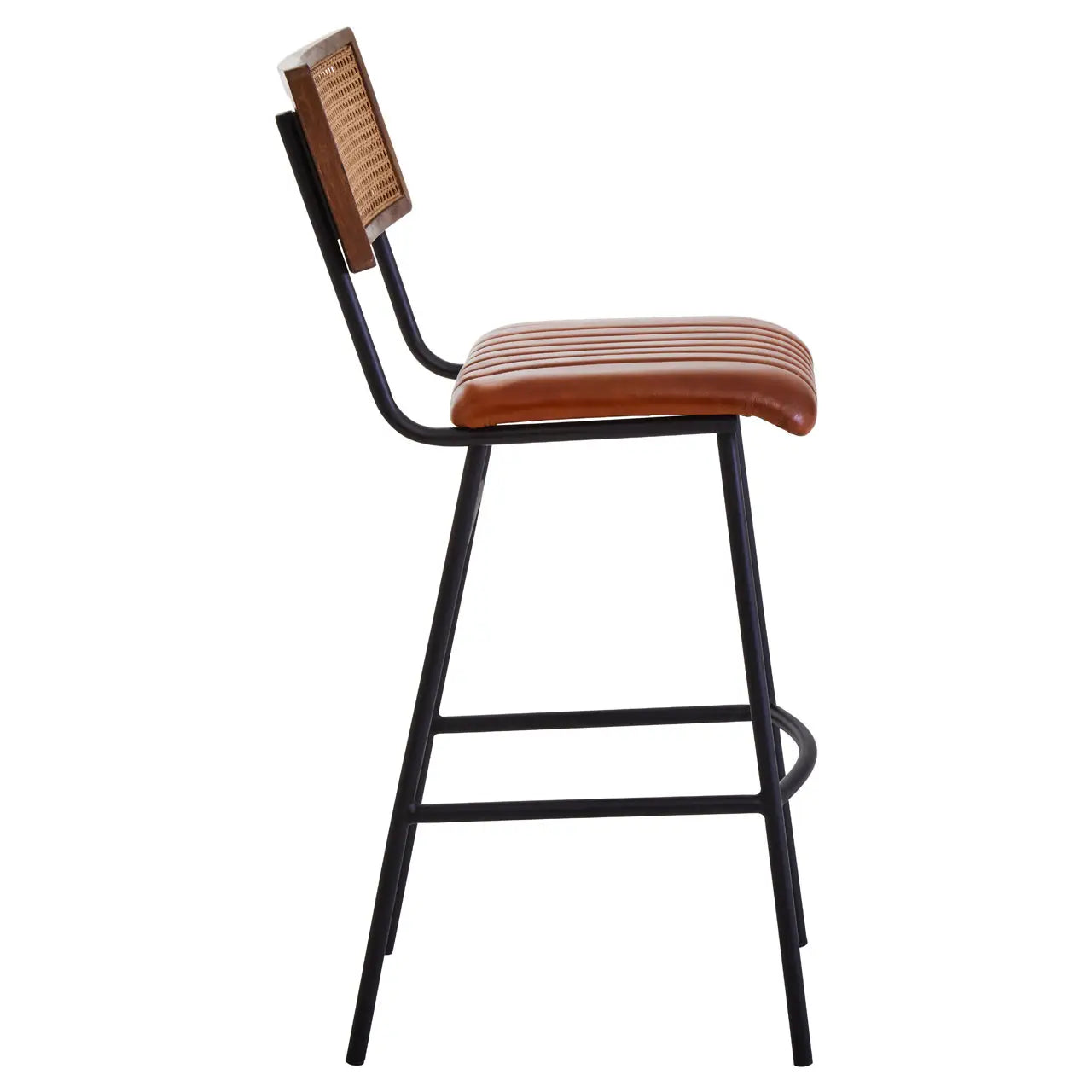 Buffalo Tan Leather Bar Chair