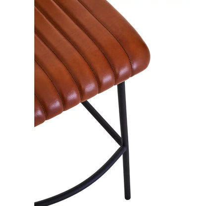 Buffalo Tan Leather Bar Chair