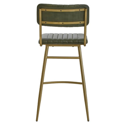 Buffalo Green Leather Bar Chair